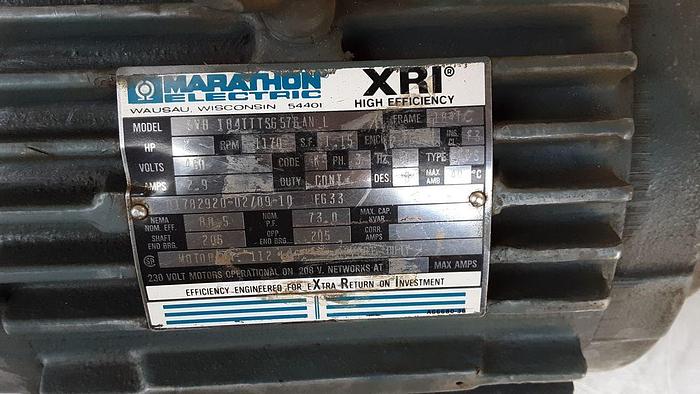 Used MARATHON ELECTRIC MOTOR HIGH EFFICIENCY 2 HP,5VB 184TTTS6576AN L !