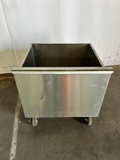 Used HEAVY DUTY STAINLESS STEEL ROLLING CONTAINER