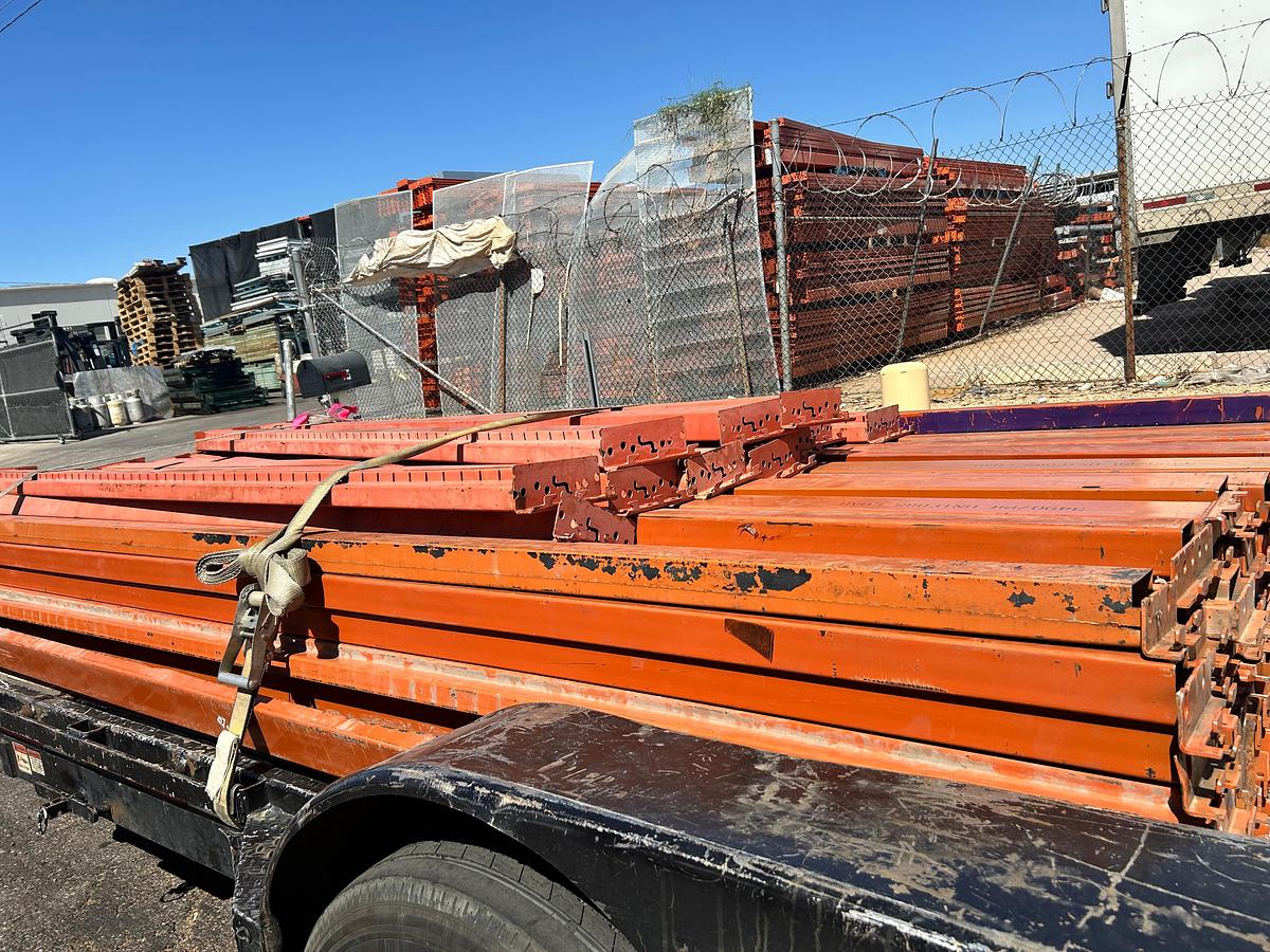 Used 12FT BY 5IN RIDG-U-RAK STYLE BEAMS