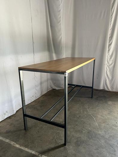 Used 6ft WOOD TOP WITH METAL FRAME WORKTABLE