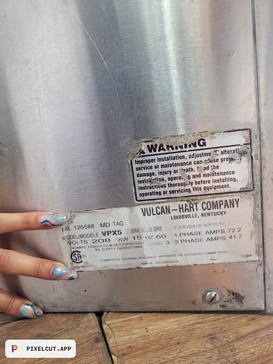 Used VULCAN VPX5, COUNTERTOP STEAMER/ VPX5 !