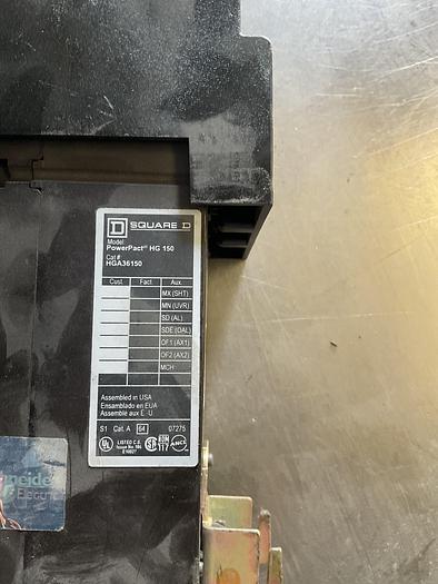 Used POWERPACT, CIRCUIT BREAKER HG 150, HGA36150