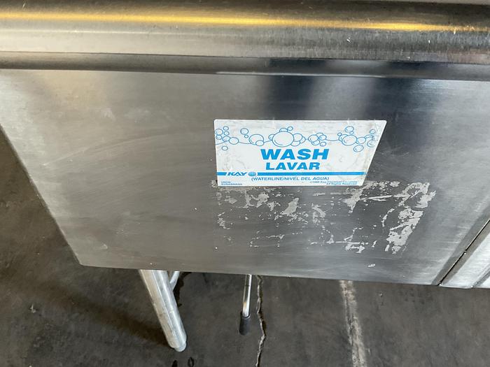 Used Stainless steel three-compartment sink