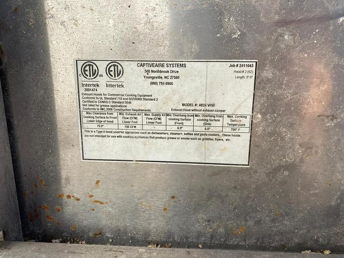 Used STAINLESS STEEL STEAM HOOD