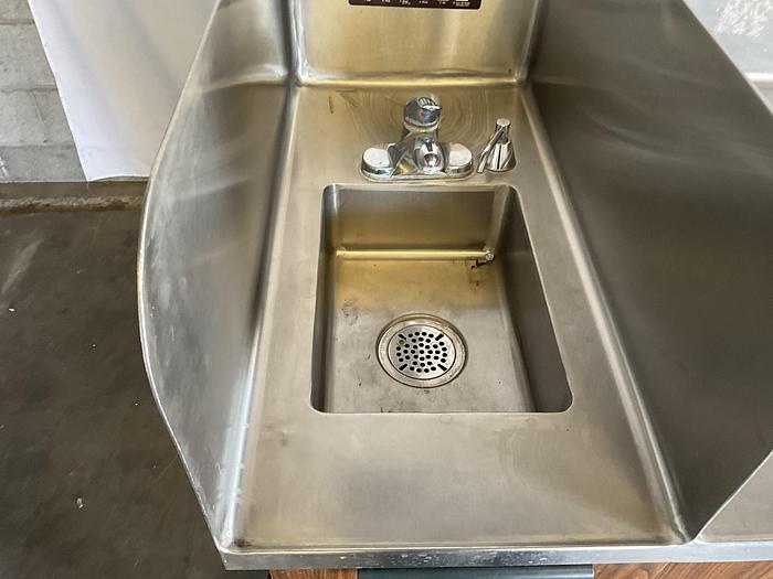Used THREE COMPARTMENT SINK WITH HAND WASH SINK AND BACKSPLASH