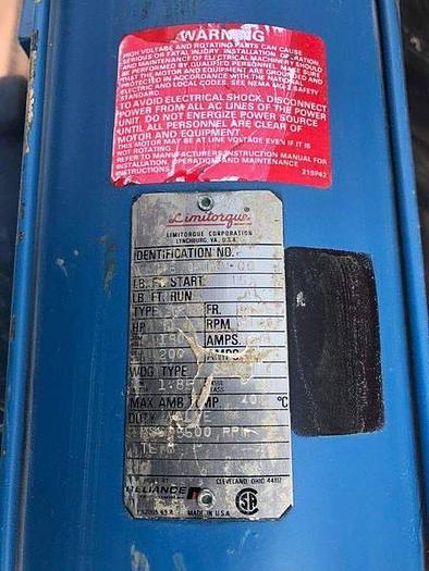 Used LIMITORQUE MOTOR 1 HP; 2100 RPMS; 78V0313M–QQG./