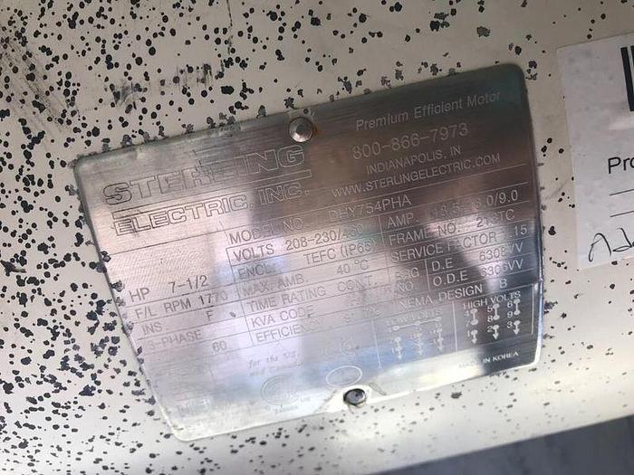 Used STERLING ELECTRIC MOTOR 7 1/2  HP  DHY754PHA !