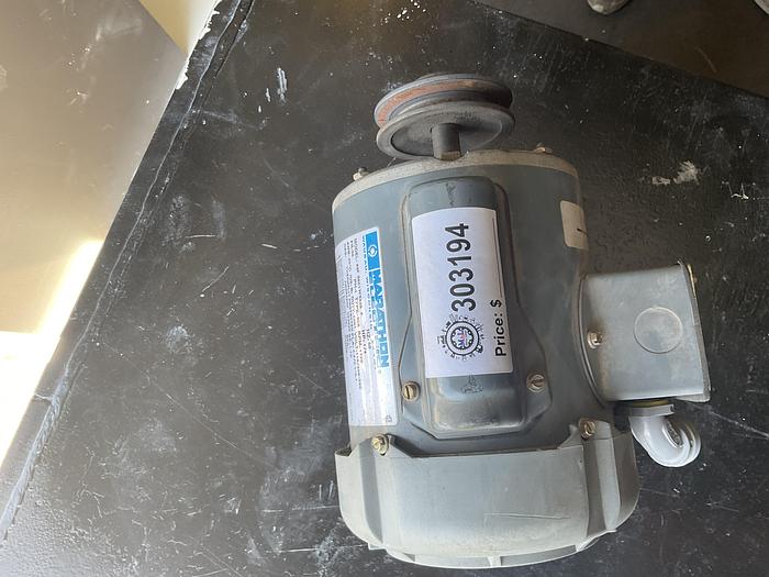 Used MARATHON ELECTRIC MOTOR; AQF 56C17F532B P; 1/4 HP, 1725RPM