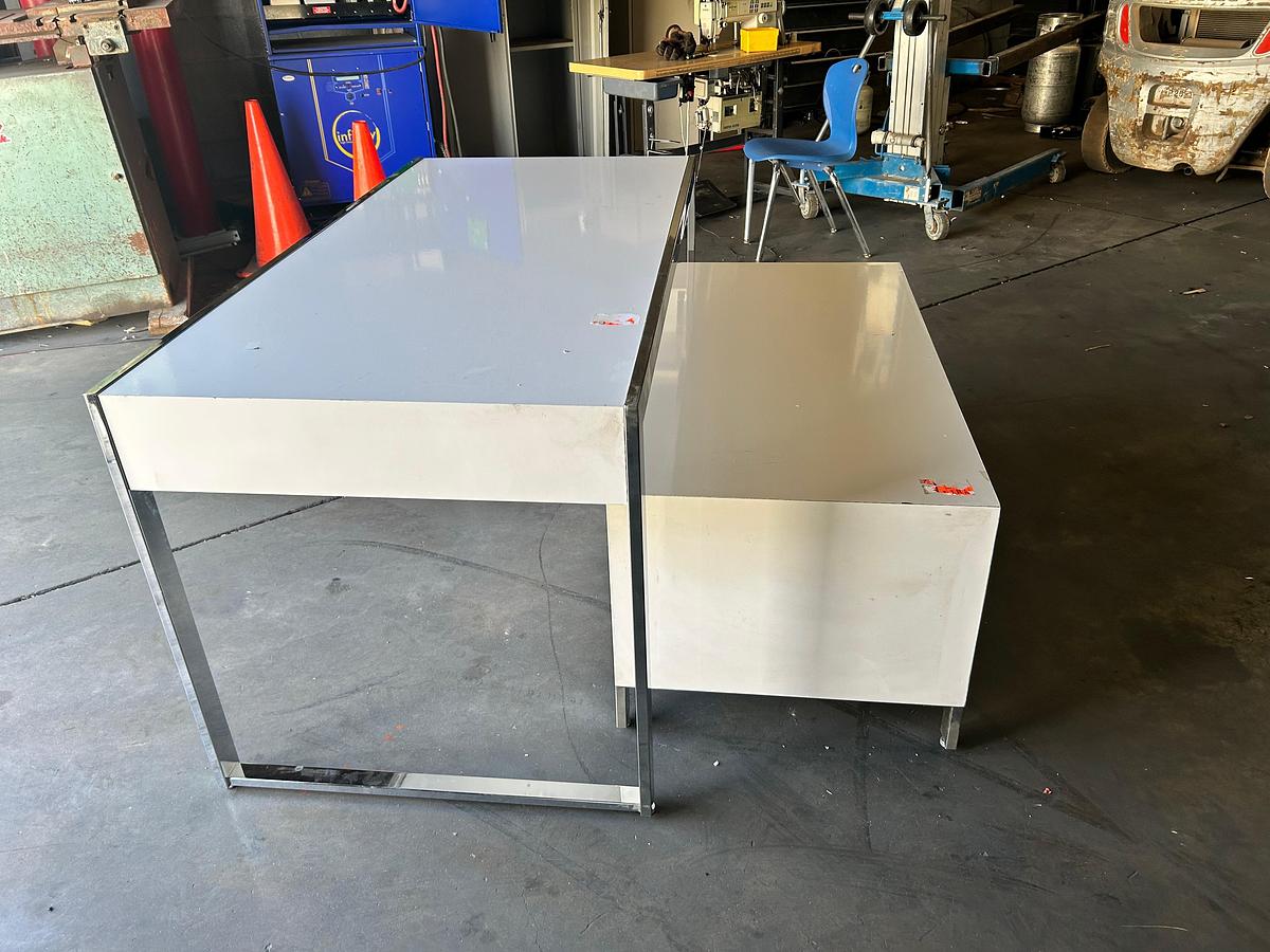 Used Industrial Display Tables set of 2