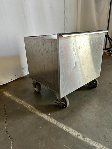 Used HEAVY DUTY STAINLESS STEEL ROLLING CONTAINER