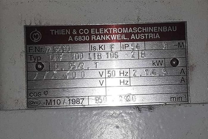 Used BRAKING MOTOR THERMSCHUTZ DKF 100 LIB 106-2 !