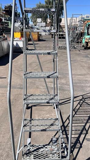 Used 7 STEP INDUSTRIAL ROLLING LADDER !