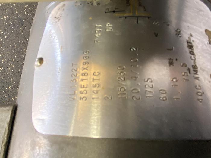 Used PUMP 35E18X9GG 1765 RPM; VOLTS: 115/230