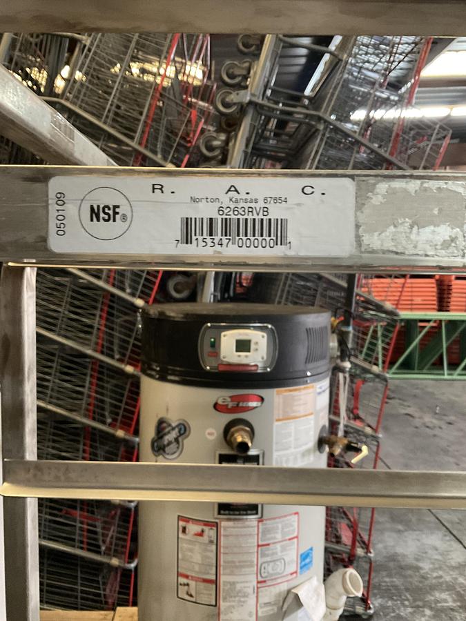 Used NEW AGE INDUSTRIAL ALUMINUM SHEET PAN RACK – MODEL 6263RVB