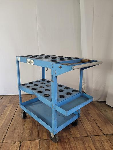 Used TOOL STORAGE CART WITH 48 SLOTS WITH CASTERS !