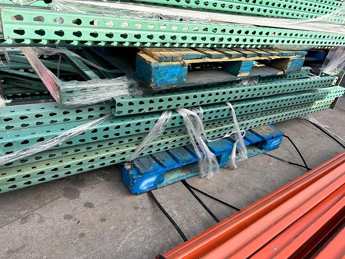 Used 7FT BY 34IN TEARDROP STYLE UPRIGHTS FOR PALLET RACKING
