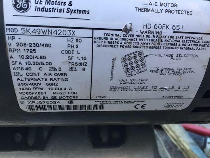Used MOTOR 3.7 HP GE 5K49WN4203X./