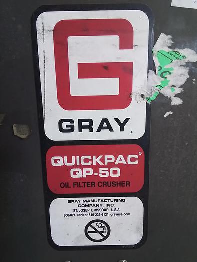 Used GRAY OIL FILTER CRUSHER !