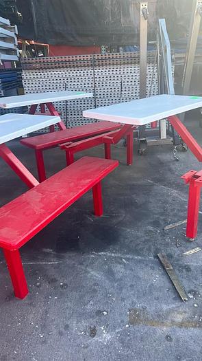 Used COMMERCIAL FOOD COURT PICNIC TABLE