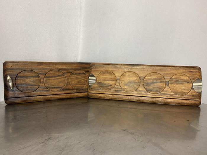 Used WOODEN FLIGHT BOARD WITH 4 SLOTS