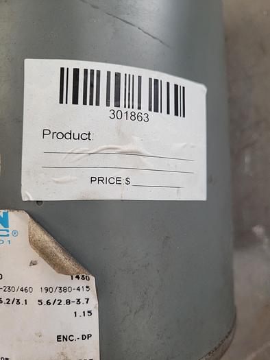 Used MARATHON ELECTRIC MOTOR-5QK145TTDR5558AAP; HP2; PH3 !