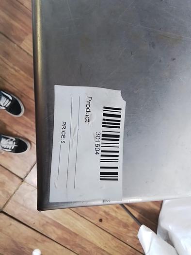 Used MOBILE METAL TABLE WITH STAINLESS STEEL TOP AND DRAWERS*