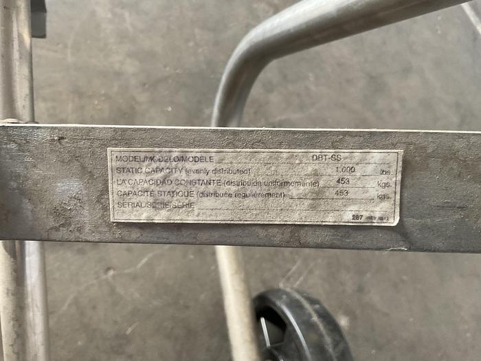 Used VESTIL DBT-SS STAINLESS STEEL DRUM HAND TRUCK !