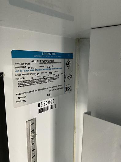 Used BEVERAGE-AIR MERCHINDISER REFRIGERATOR, UR30GE.