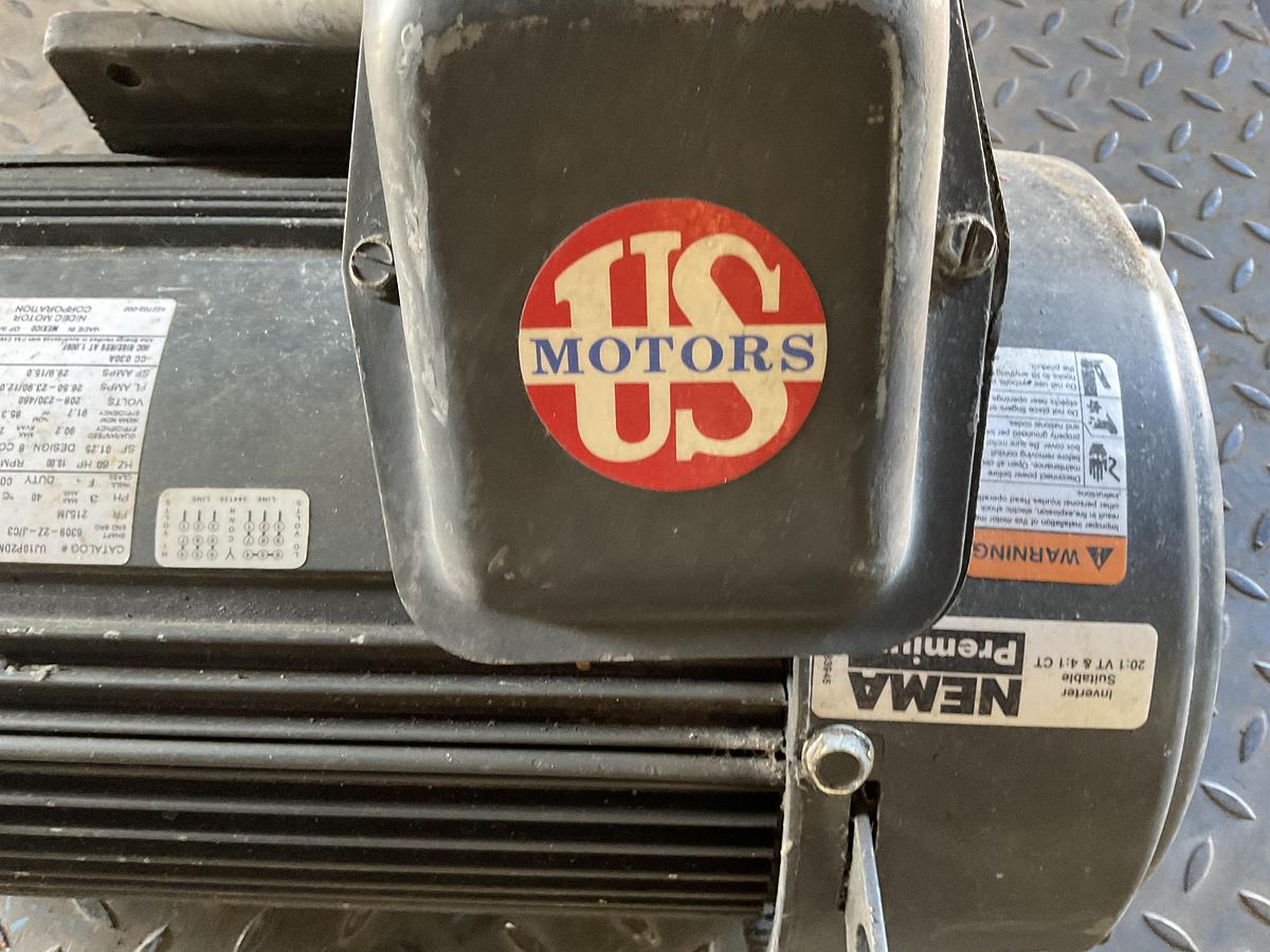 Used US MOTORS / NIDEC ELECTRIC MOTOR WITH BERKELEY PUMP – 10 HP, 3 PHASE, 208–230/460V, TEFC