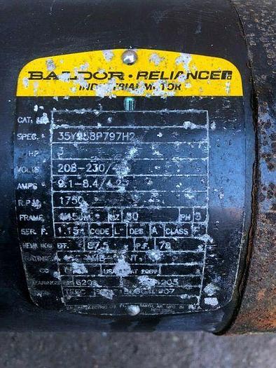 Used ELECTRIC WATER PUMP 3 HP BALDOR.-