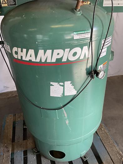 Used CHAMPION AIR COMPRESSOR; MODEL 172-1, VR10-12, 460/60/3/W, 10HP;460V;60HZ;3PH