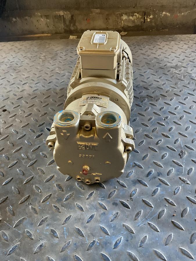Used DEKKER DV0035B-MA3 ROTARY VANE VACUUM PUMP WITH 3 HP LAFERT MOTOR – 230/460V, 3-PHASE