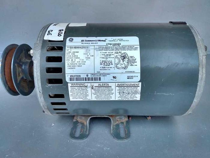 Used  GE AC MOTOR 1 HP; 3PH; 1725 RPM; 5K48MN4295BX