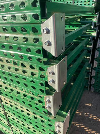 Used 8FT BY 42IN TEARDROP STYLE UPRIGHTS FOR PALLET RACKING