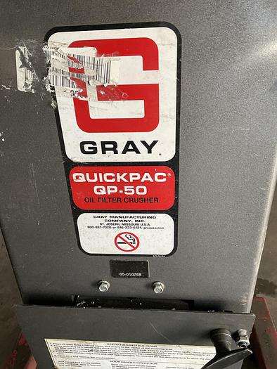 Used GRAY OIL FILTER CRUSHER, QP-50