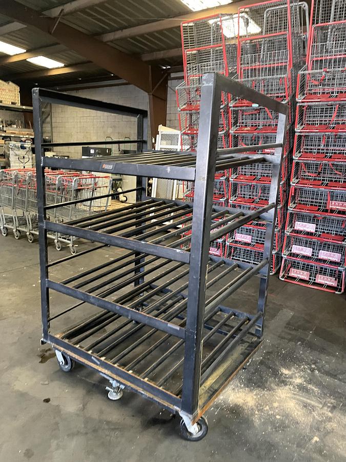 Used INDUSTRIAL BATTERY STORAGE RACK