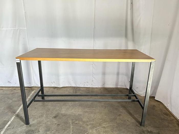 Used 6ft WOOD TOP WITH METAL FRAME WORKTABLE