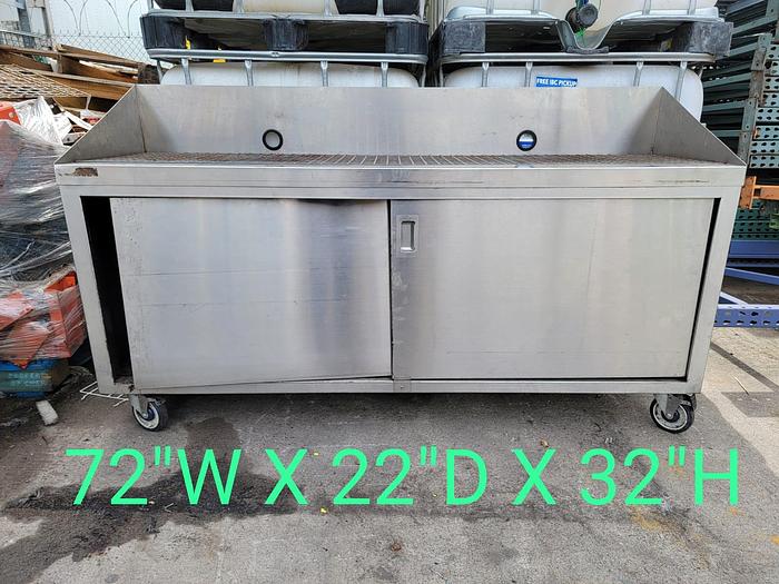 Used MOBILE STAINLESS STEEL CONTAINTER RECEPTOR FOR INDUSTRIAL GRINDER !