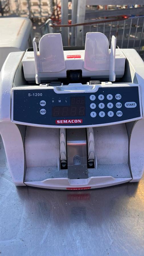 Used SEMACON S-1200 HIGH SPEED BANK GRADE CURRENCY COUNTER