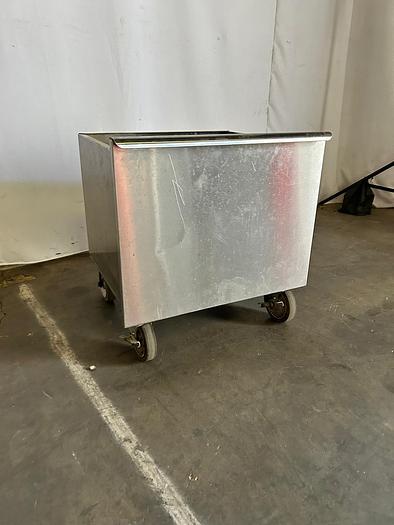 Used HEAVY DUTY STAINLESS STEEL ROLLING CONTAINER
