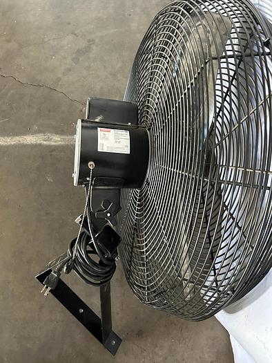 Used DAYTON COMMERCIAL AIR CIRCULATOR WITH WALL BRACKET, 24" DIA, 2MA10B ./