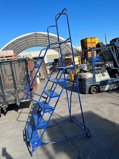 Used 7FT 7INCH -6 STEP ROLLING LADDER !