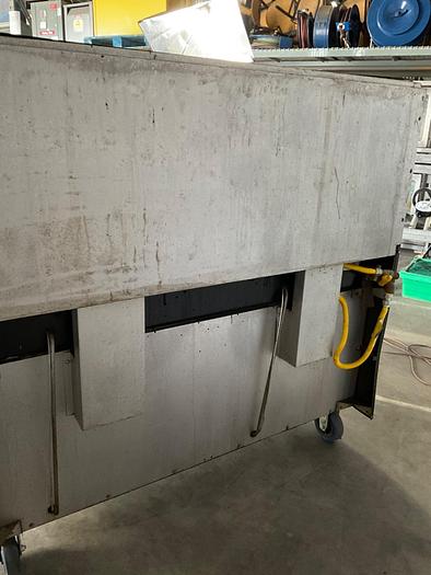 Used  6 BURNER RANGE WITH FLAT GRIDDLLE AND 2 STANDARD OVENS ./