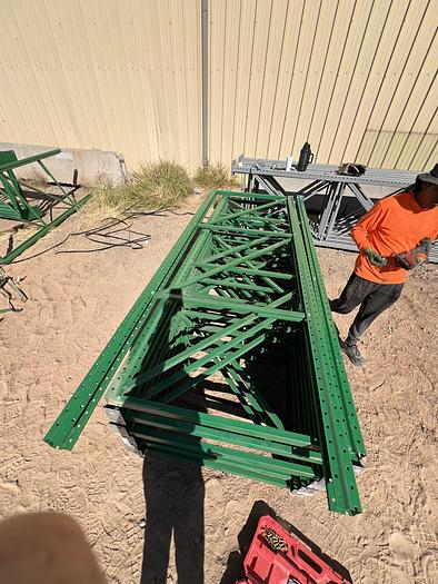 Used 8FT BY 42IN TEARDROP STYLE UPRIGHTS FOR PALLET RACKING