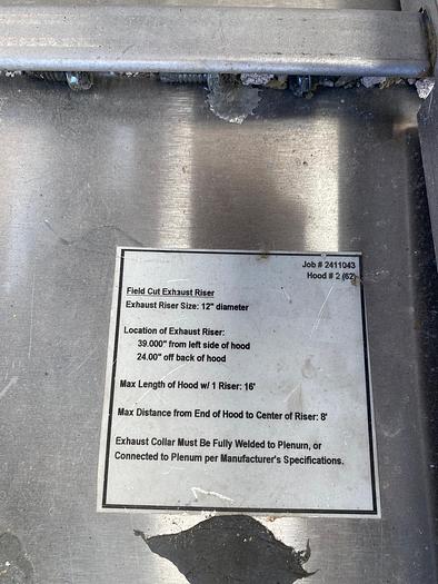 Used STAINLESS STEEL STEAM HOOD