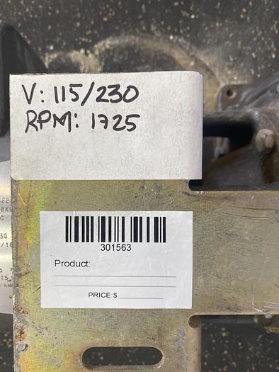 Used PUMP 35E18X9GG 1765 RPM; VOLTS: 115/230