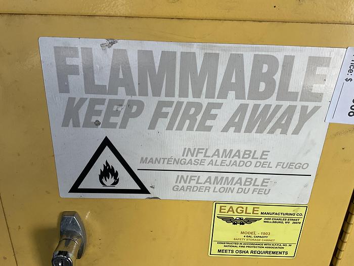 Used EAGLE 4 GAL. SAFETY STORAGE CABINET !