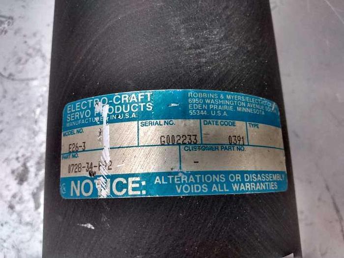 Used MOTOR ELECTRO-CRAFT E26-3./