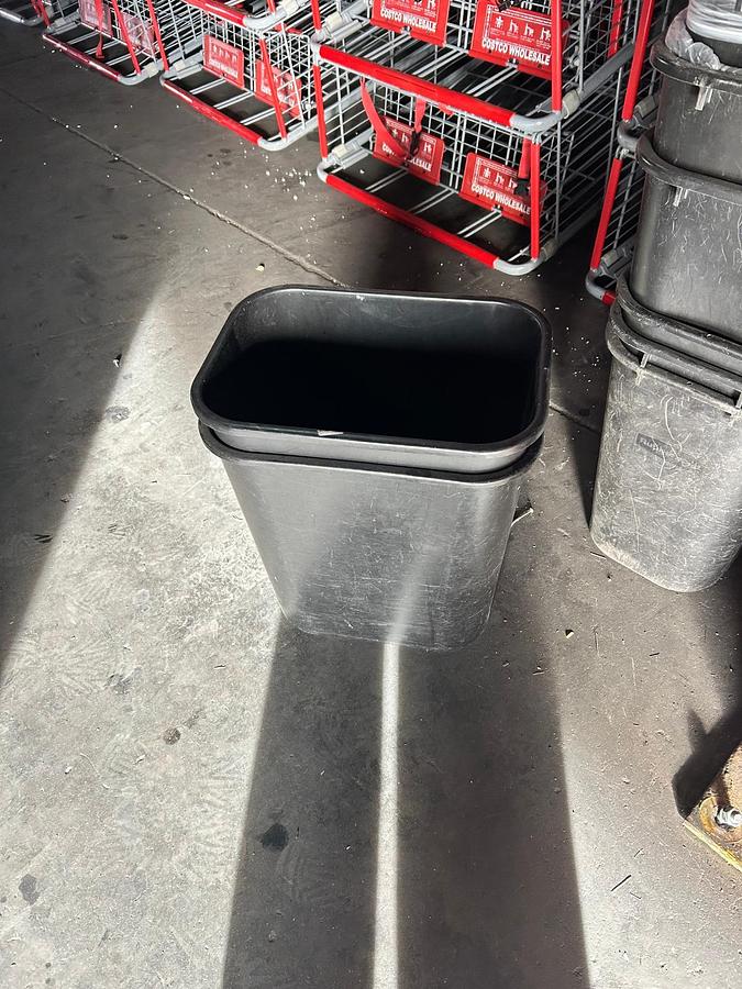 Used PLATIC  TRASH CAN
