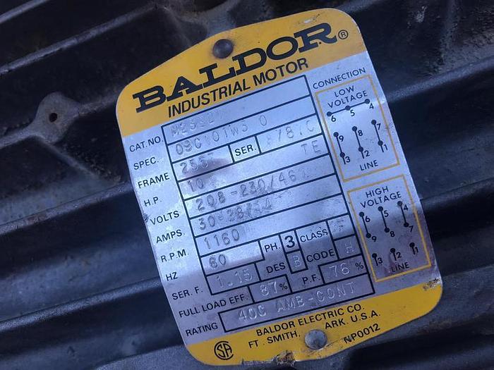 Used ELECTRIC MOTOR 10 HP BALDOR M2332T.-